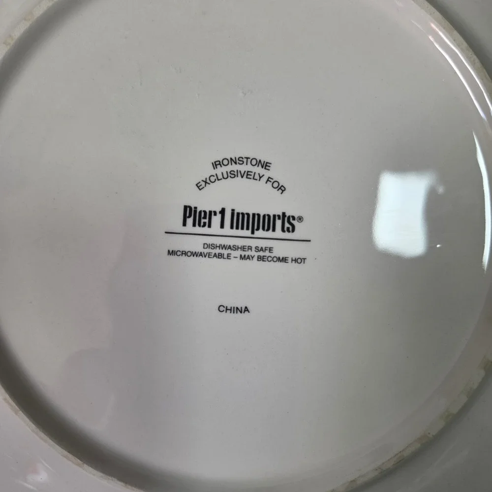 Pier 1‎ Imports Autumn Trees Impressionist Ironstone Dinner Plate Fall Landscape